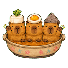 おでんカピバラファミリー